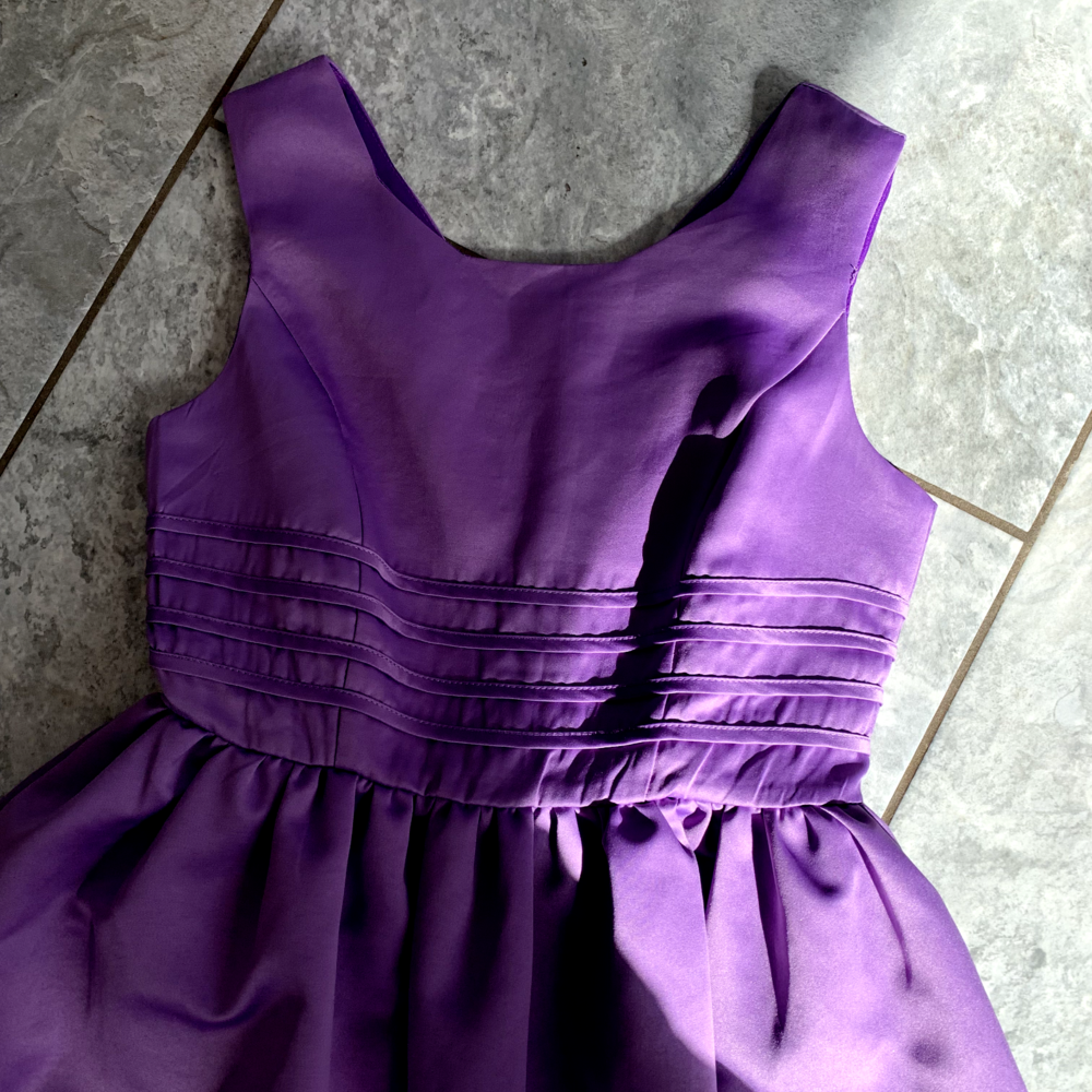 Lindy Bop Purple Swing Tea Dress A Line Size 12 - Picture 2 of 7